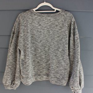Cropped Grey Madewell Lightweight Sweatshirt